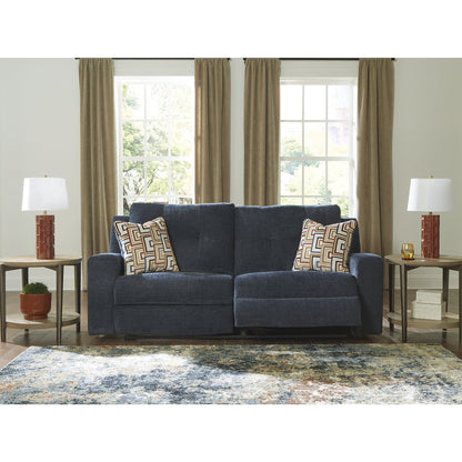Signature Design by Ashley Danum Blue Reclining Sofa - 87 W x 40 D x 41 H