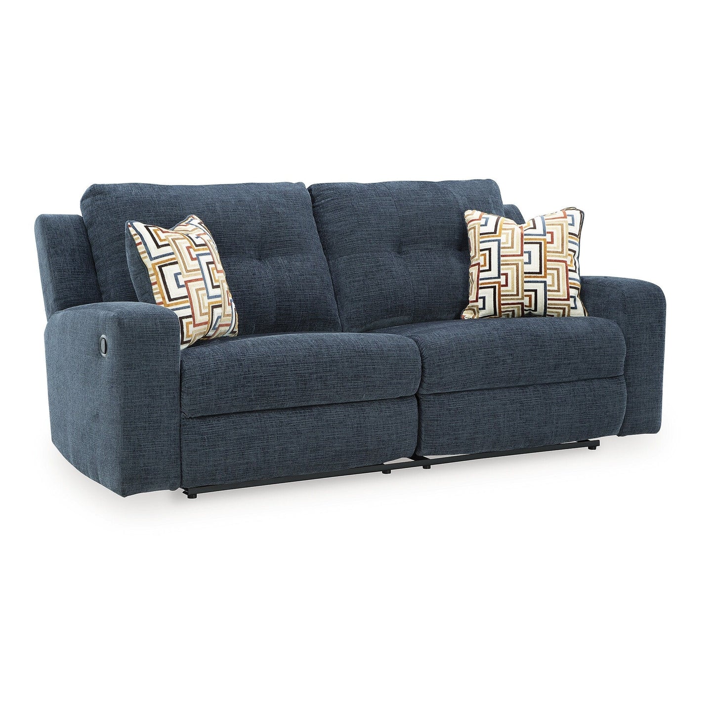 Signature Design by Ashley Danum Blue Reclining Sofa - 87 W x 40 D x 41 H