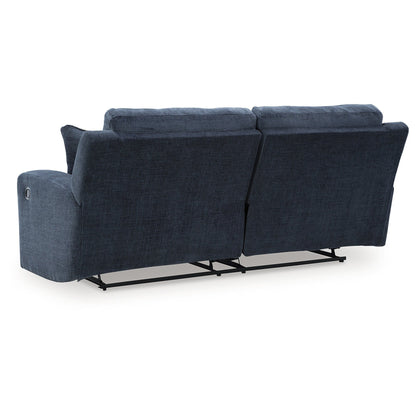 Signature Design by Ashley Danum Blue Reclining Sofa - 87 W x 40 D x 41 H