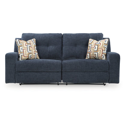 Signature Design by Ashley Danum Blue Reclining Sofa - 87 W x 40 D x 41 H