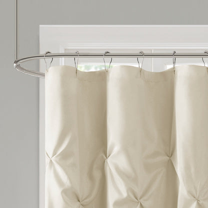 Madison Park Laurel Tufted Semi-Sheer Shower Curtain