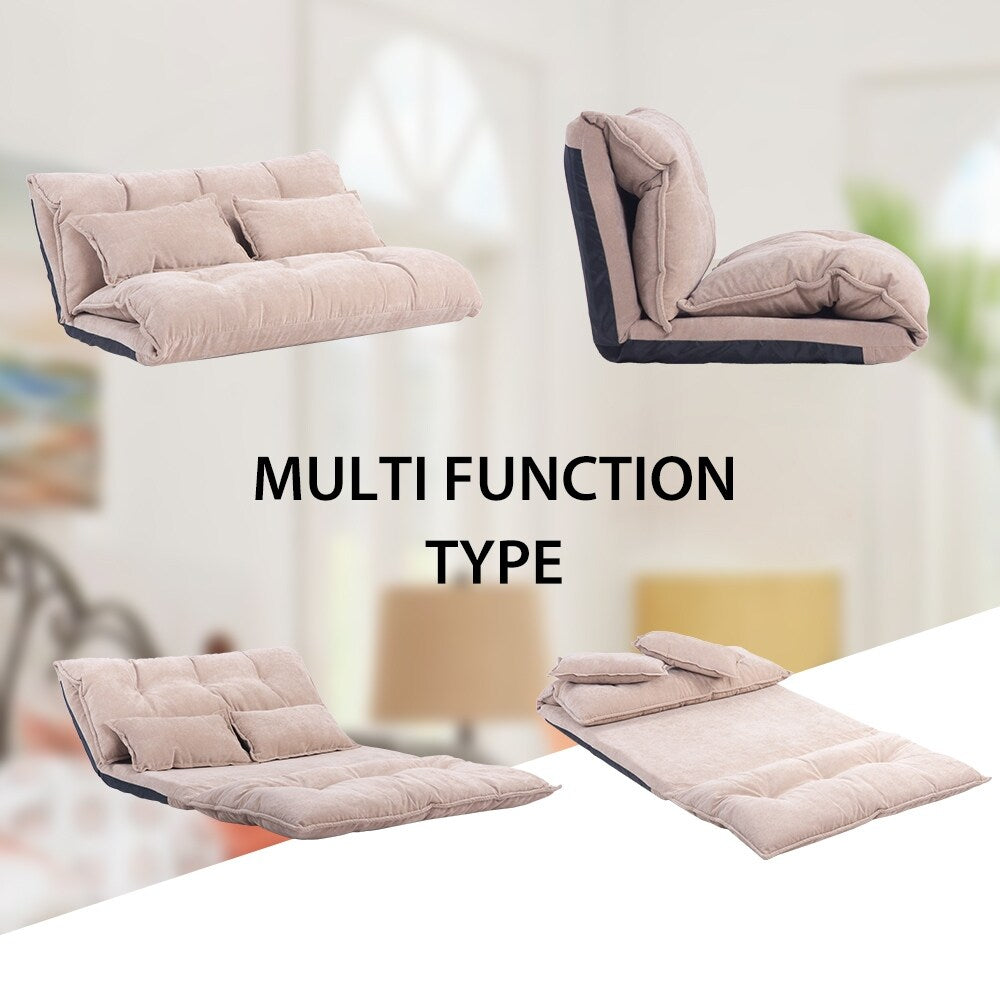Nestfair Sofa Bed Adjustable Folding Futon with 2-Pillows