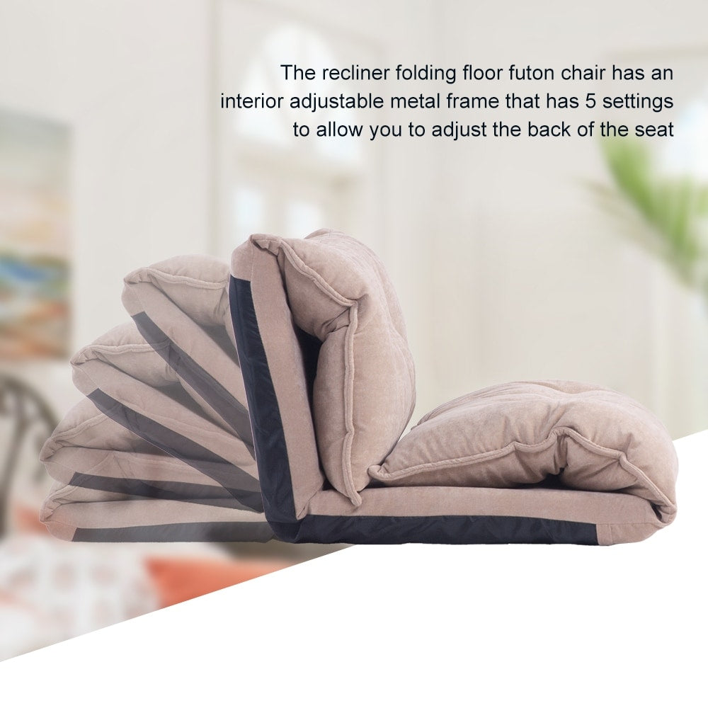 Nestfair Sofa Bed Adjustable Folding Futon with 2-Pillows