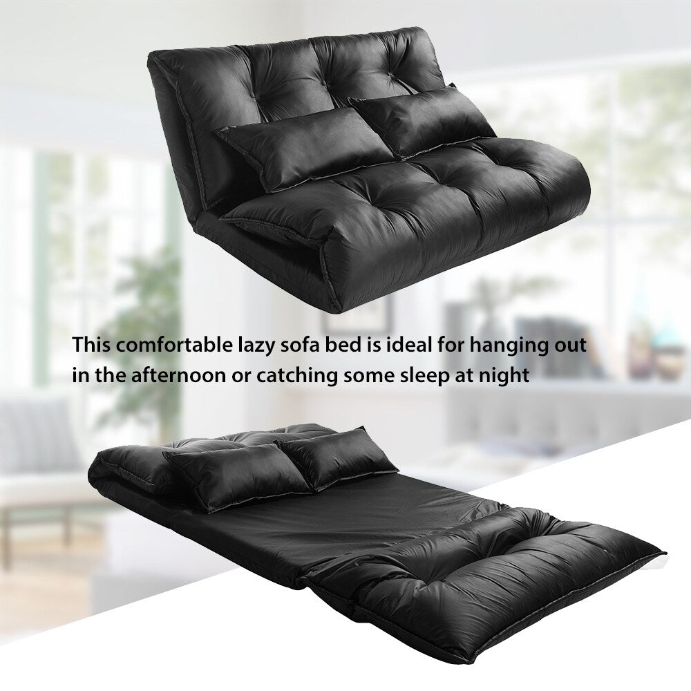 Nestfair Sofa Bed Adjustable Folding Futon with 2-Pillows