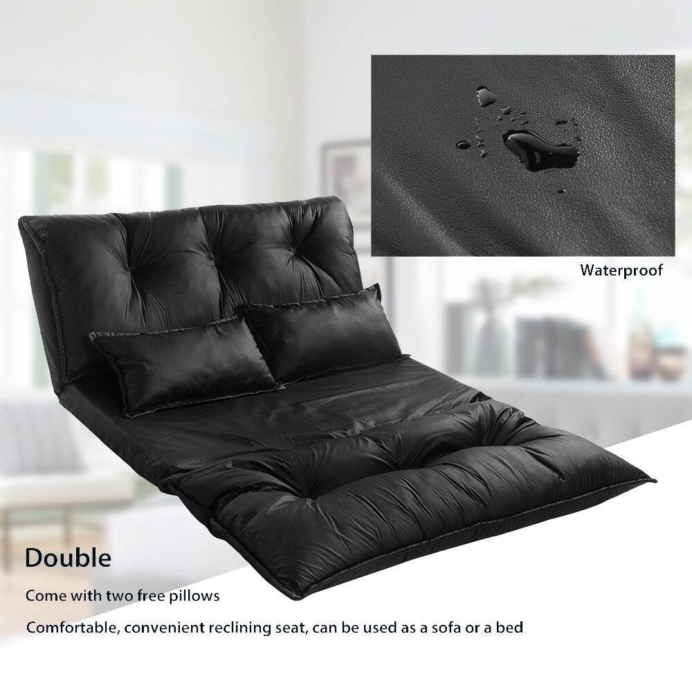 Nestfair Sofa Bed Adjustable Folding Futon with 2-Pillows