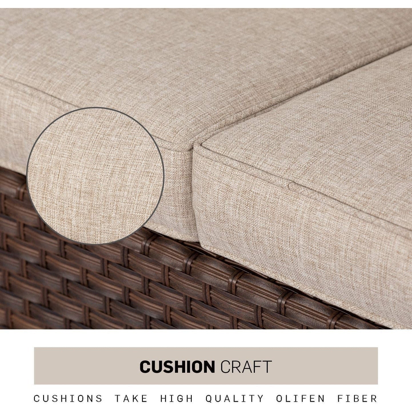 4-piece/5-piece Outdoor Patio Wicker Lounge Chair Conversation Set with Coffee Table and Cushions