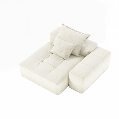 Sparkling Chenille Fabric Soft Cushion Sofa with 2 Pillows