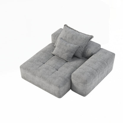 Sparkling Chenille Fabric Soft Cushion Sofa with 2 Pillows