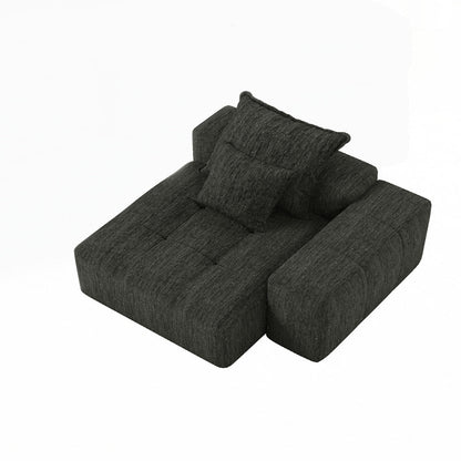 Sparkling Chenille Fabric Soft Cushion Sofa with 2 Pillows