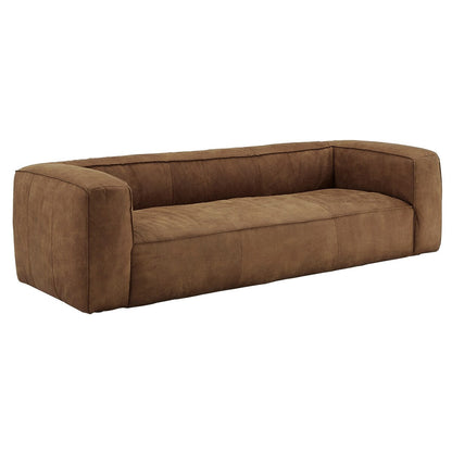 Divya Outback Tan Leather Sofa by iNSPIRE Q Modern