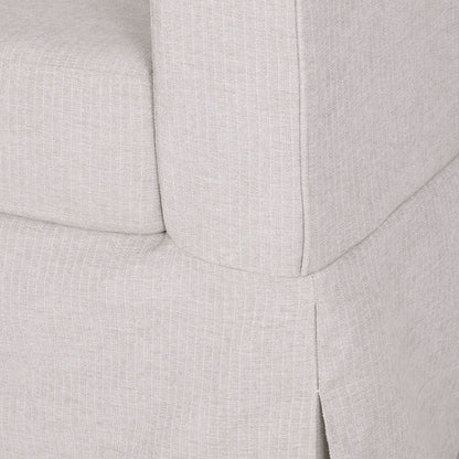 Striped Fabric 3-seater Sofa with Recessed Arms