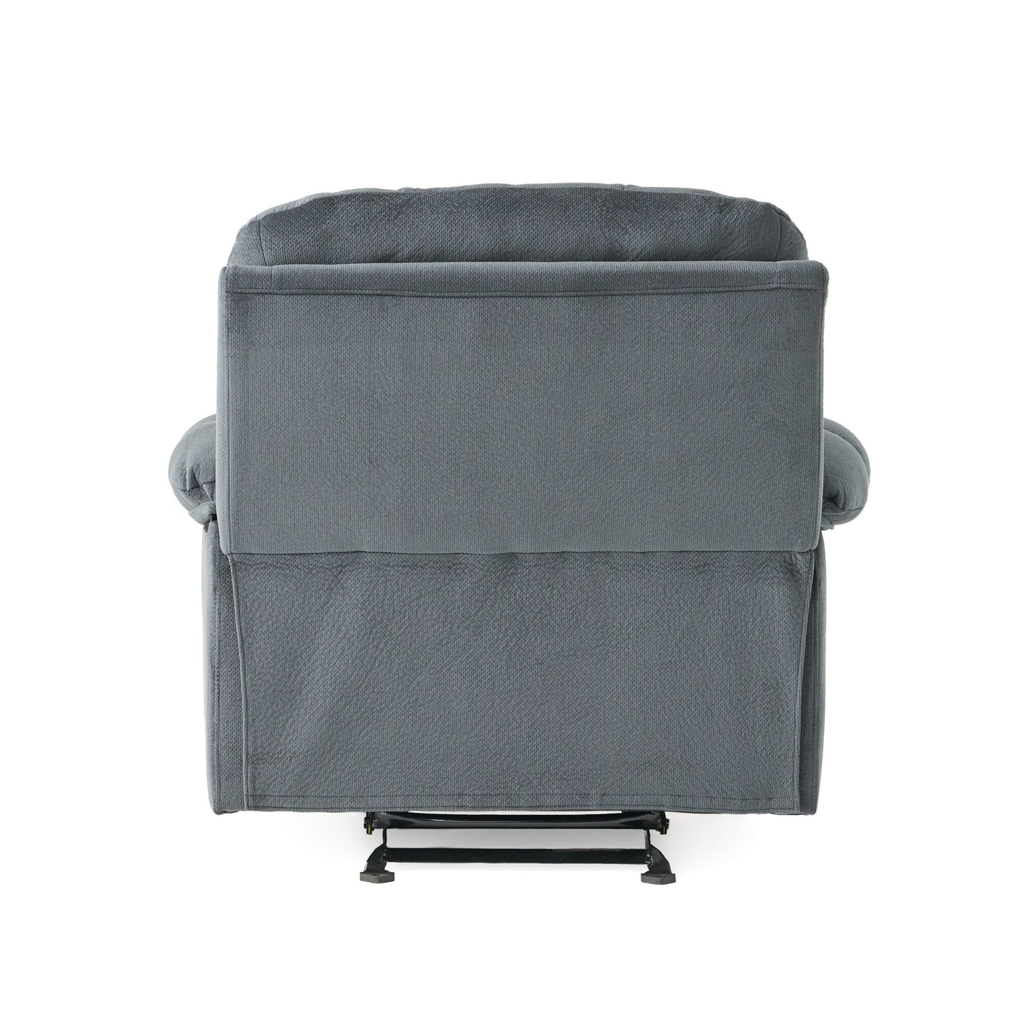 Stylish Manual Recliner with Soft Fabric Upholstery, Plush Padding, and Dual Cup Holders
