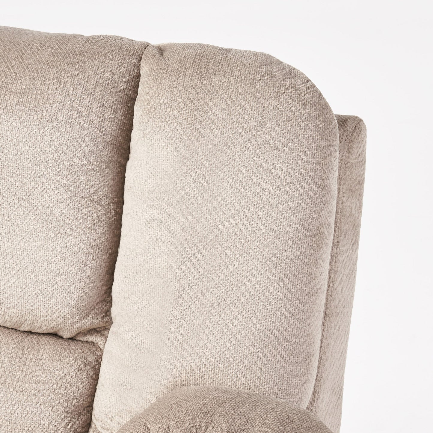 Stylish Manual Recliner with Soft Fabric Upholstery, Plush Padding, and Dual Cup Holders