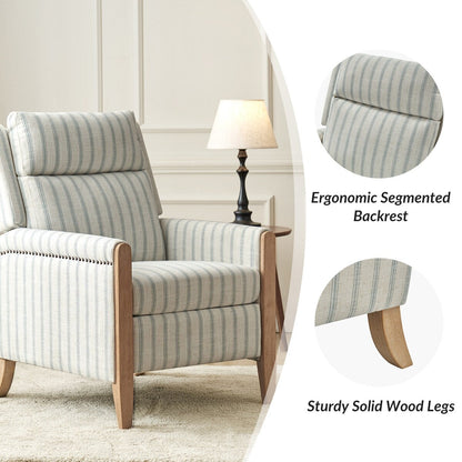 Suares Transitional Nailhead Manual Recliner with Solid Wood Legs Set of 2 by HULALA HOME