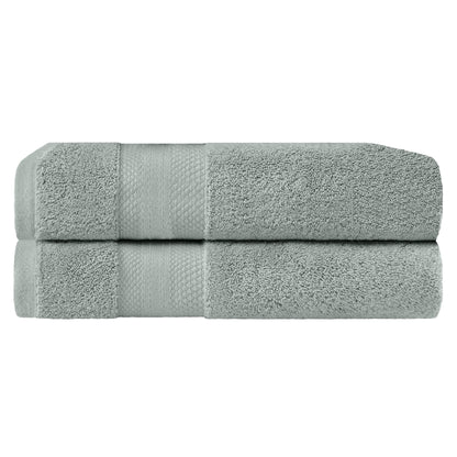 Superior Turkish Cotton Solid Heavyweight Bath Sheet Set of 2