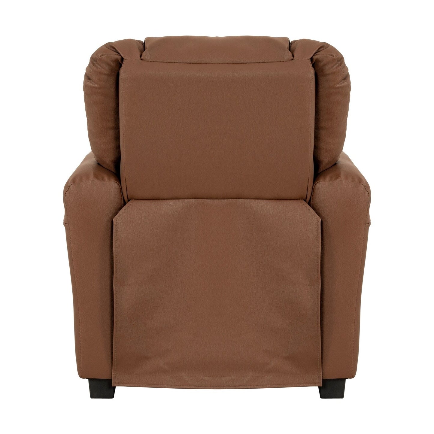PVC Kids Recliner Chair with Push-Back Reclining Function, Cup Holder, and Comfortable Footres