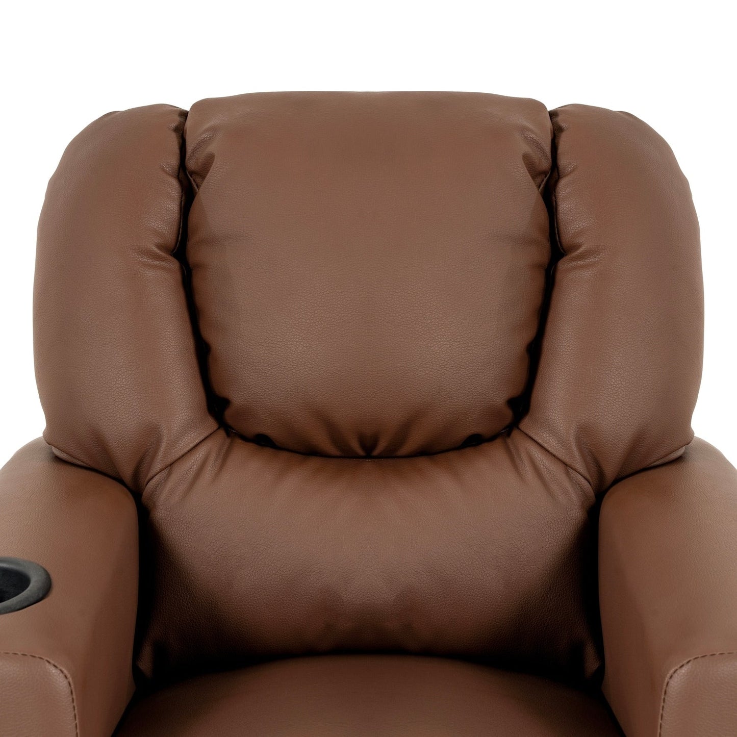 PVC Kids Recliner Chair with Push-Back Reclining Function, Cup Holder, and Comfortable Footres
