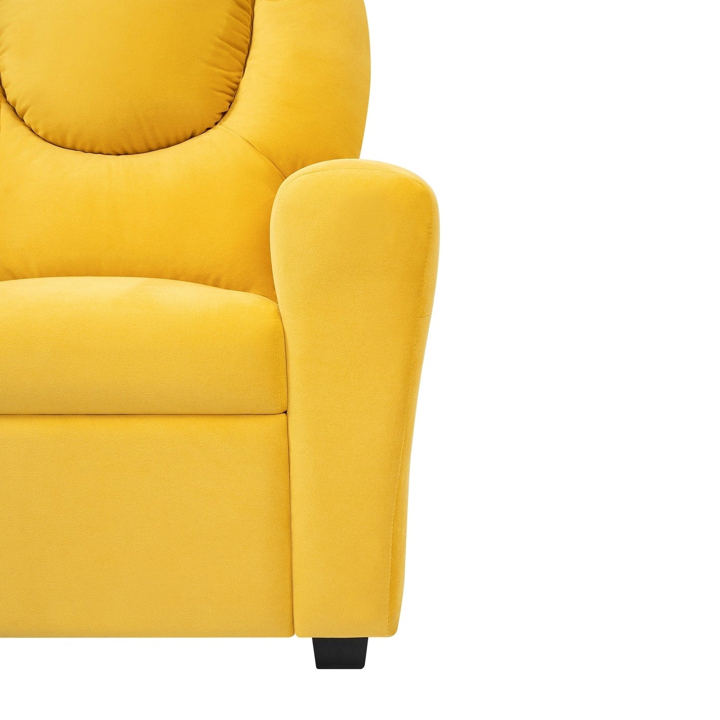PVC Kids Recliner Chair with Push-Back Reclining Function, Cup Holder, and Comfortable Footres