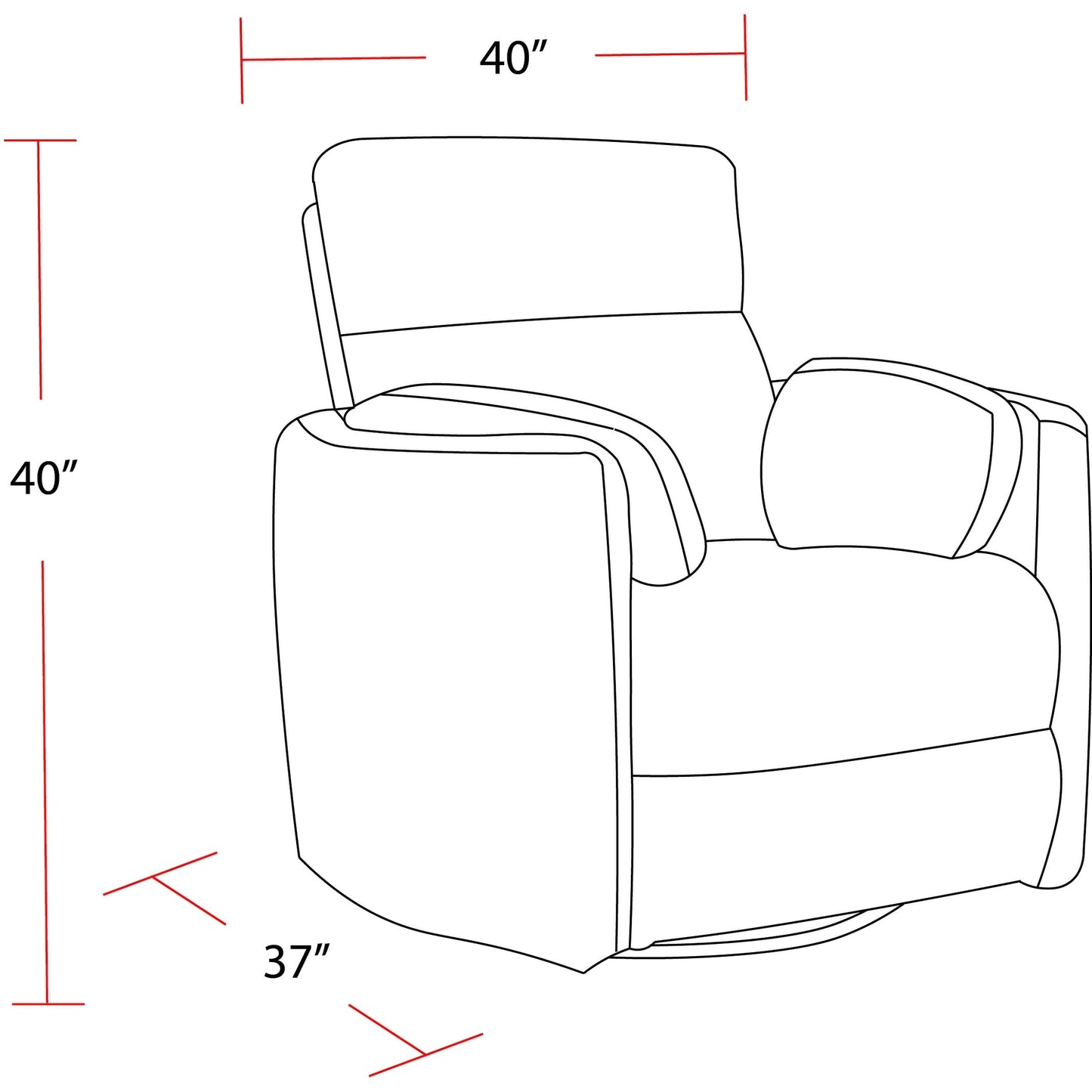 Fairview Home Swivel Power Glider Recliner