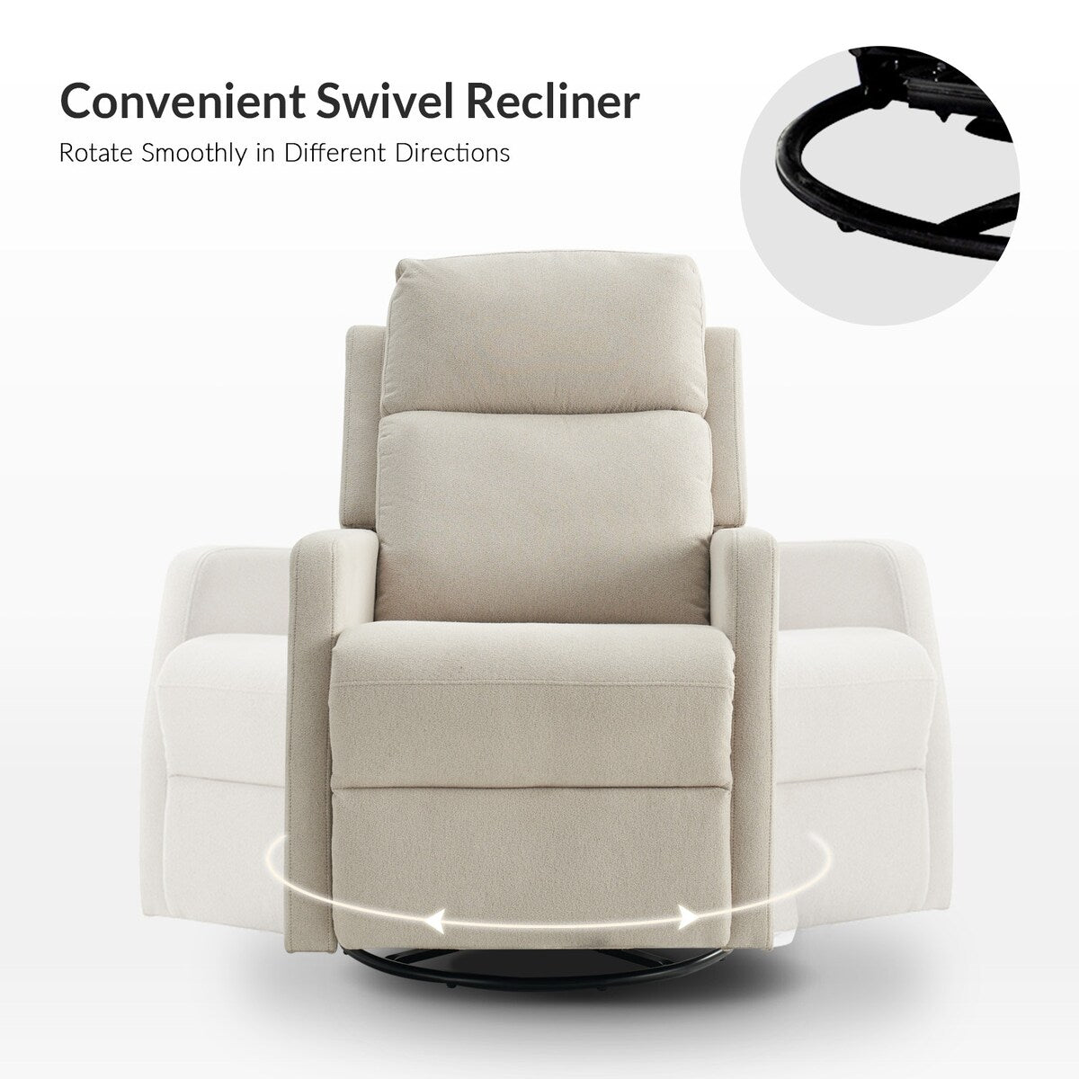 Julian Modern Swivel Rocker Manual Recliner by HULALA HOME
