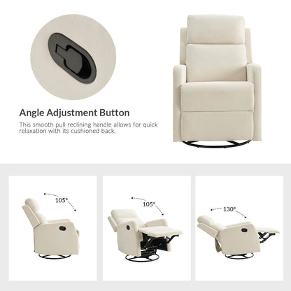 Julian Modern Swivel Rocker Manual Recliner by HULALA HOME