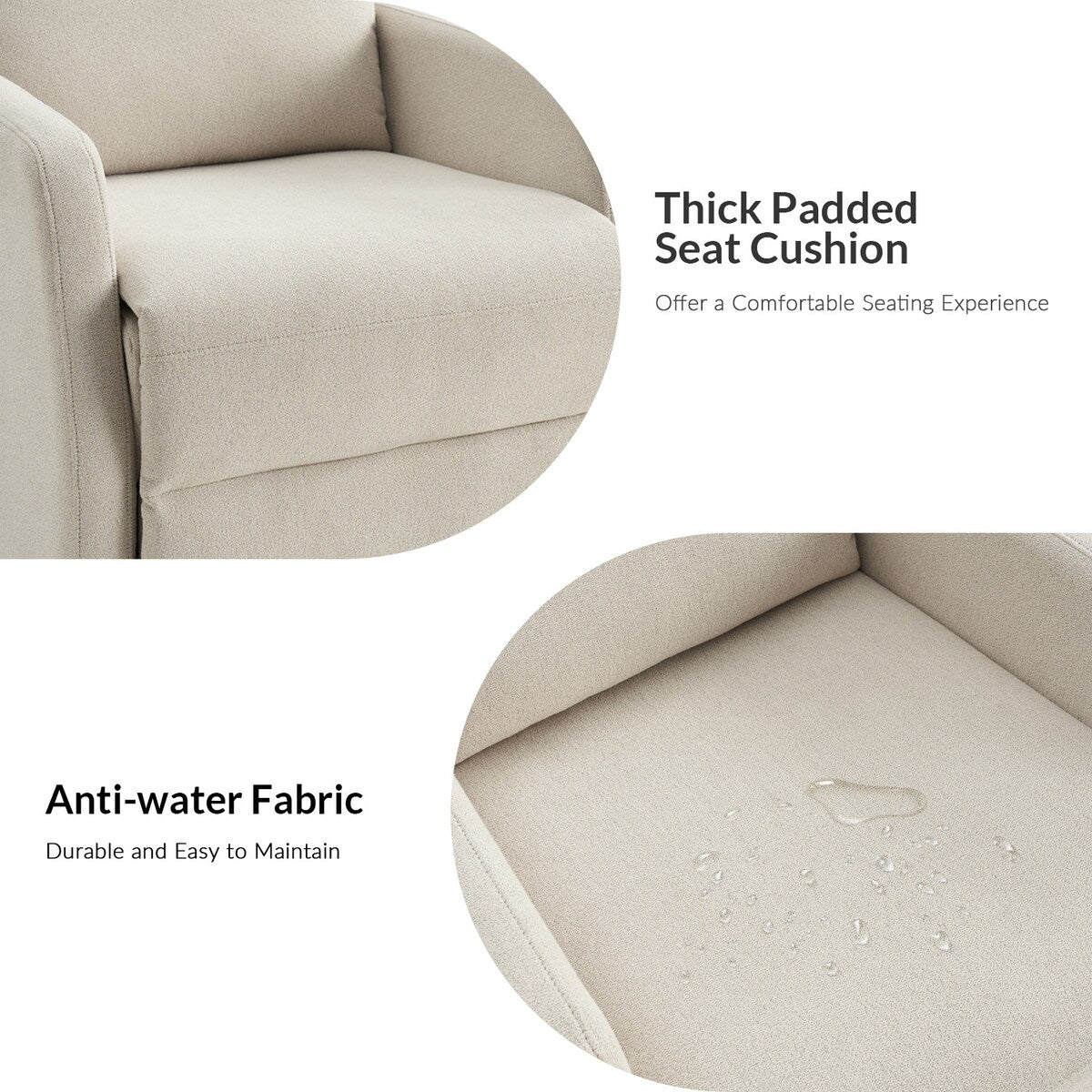 Julian Modern Swivel Rocker Manual Recliner by HULALA HOME