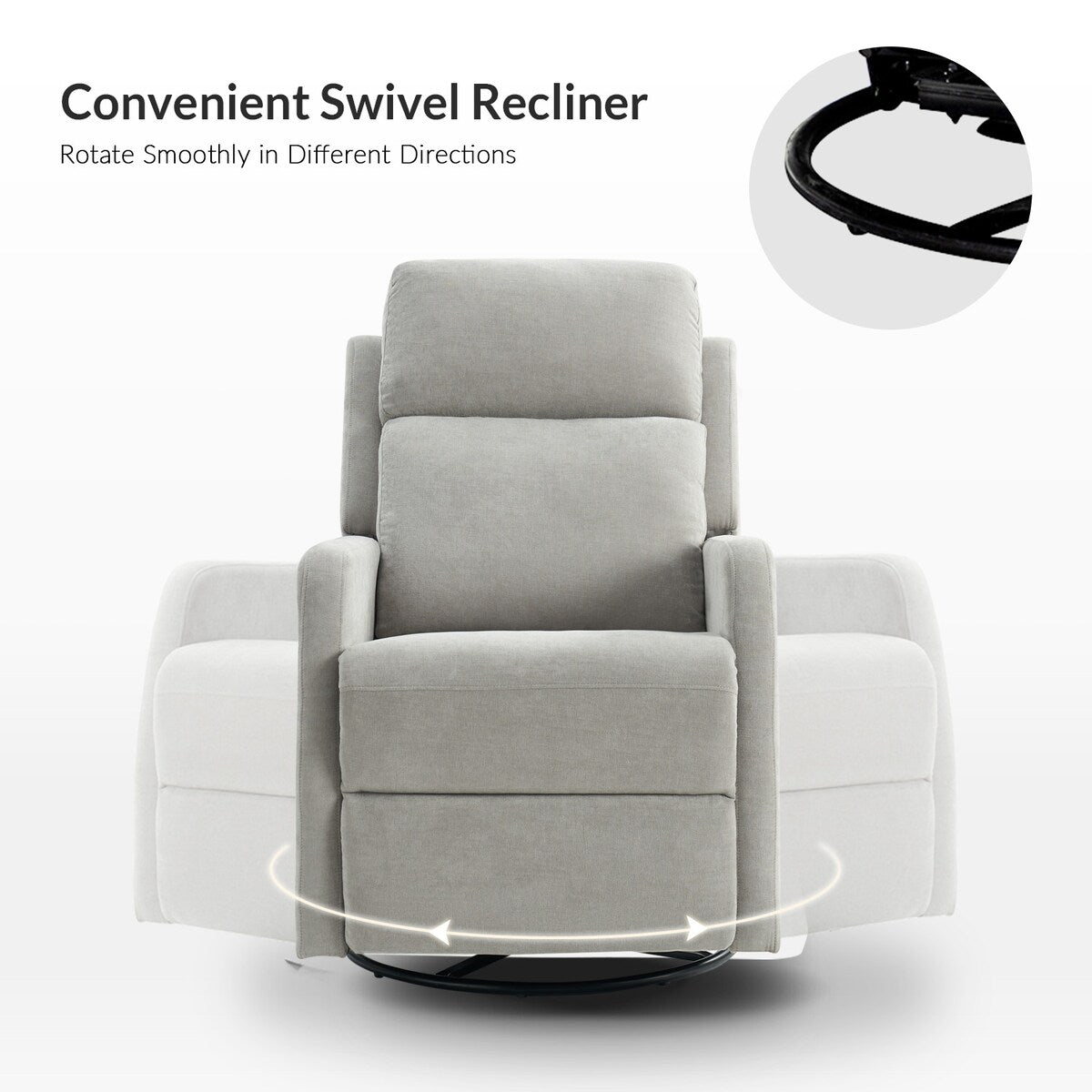 Julian Modern Swivel Rocker Manual Recliner by HULALA HOME