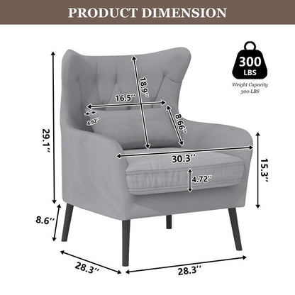 Tuft Velvet Thick Cushion Metal Loveseat