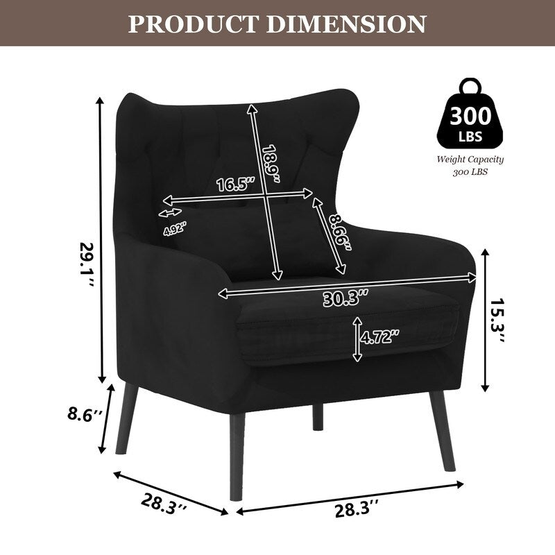 Tuft Velvet Thick Cushion Metal Loveseat