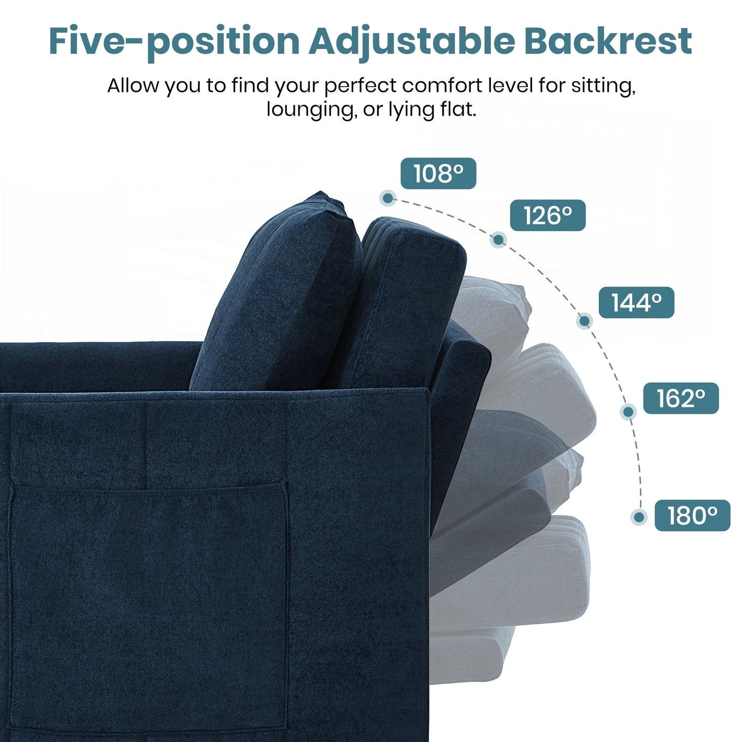 Upholstered Convertible Sleeper Sofa