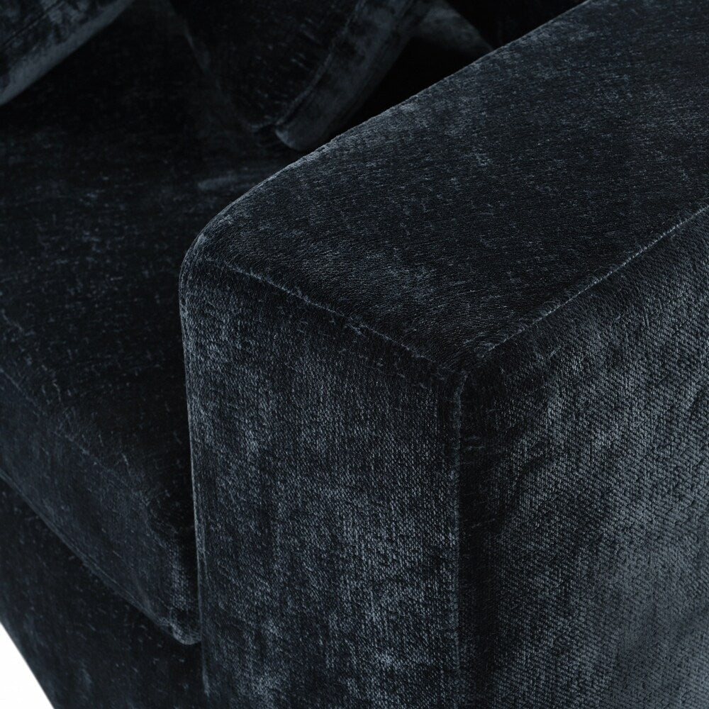 Upholstered Couches Chenille Jacquard Curved Couch, No Assembly Required