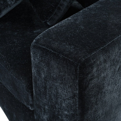 Upholstered Couches Chenille Jacquard Curved Couch, No Assembly Required