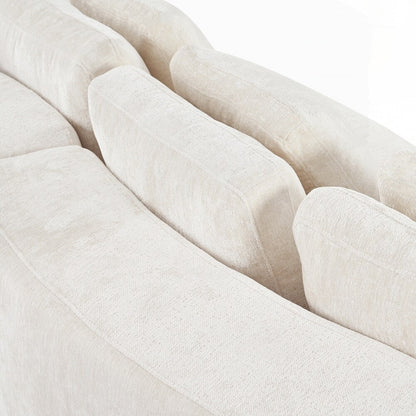 Upholstered Couches Chenille Jacquard Curved Couch, No Assembly Required
