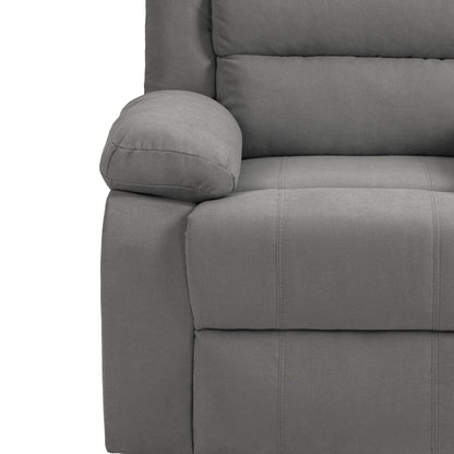 Overstuffed Cotton Corduroy Manual Pushback Recliner with Wide Armrest