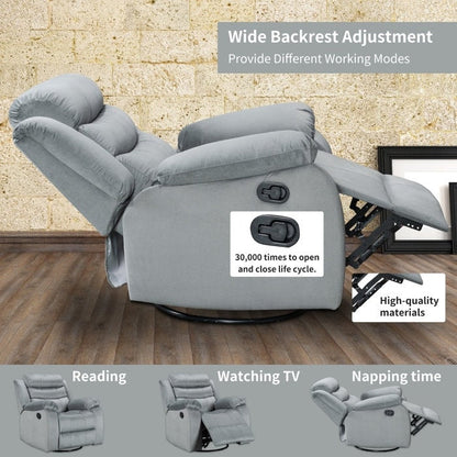 Rocking Swivel Recliner Chair Home Theater Seat Living Room Chairs