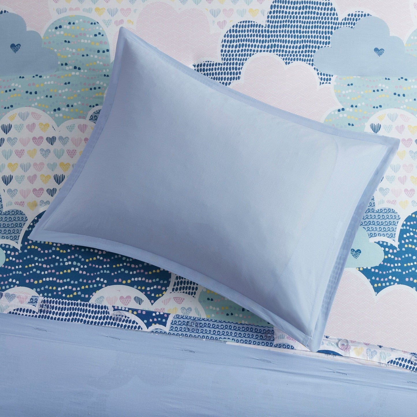 Intelligent Design Kids Bliss Blue Cotton 5-piece Duvet Cover Set