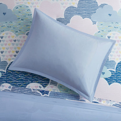 Intelligent Design Kids Bliss Blue Cotton 5-piece Duvet Cover Set