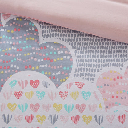 Intelligent Design Kids Bliss Pink Cotton Printed 5-piece Comforter Set