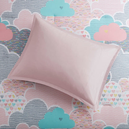 Intelligent Design Kids Bliss Pink Cotton Printed 5-piece Comforter Set