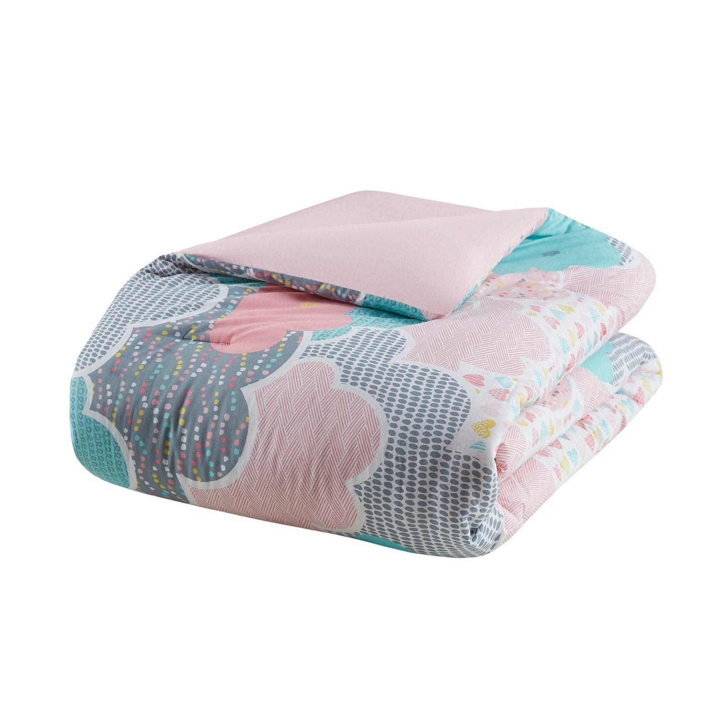 Intelligent Design Kids Bliss Pink Cotton Printed 5-piece Comforter Set