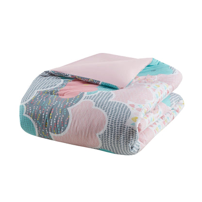 Intelligent Design Kids Bliss Pink Cotton Printed 5-piece Comforter Set