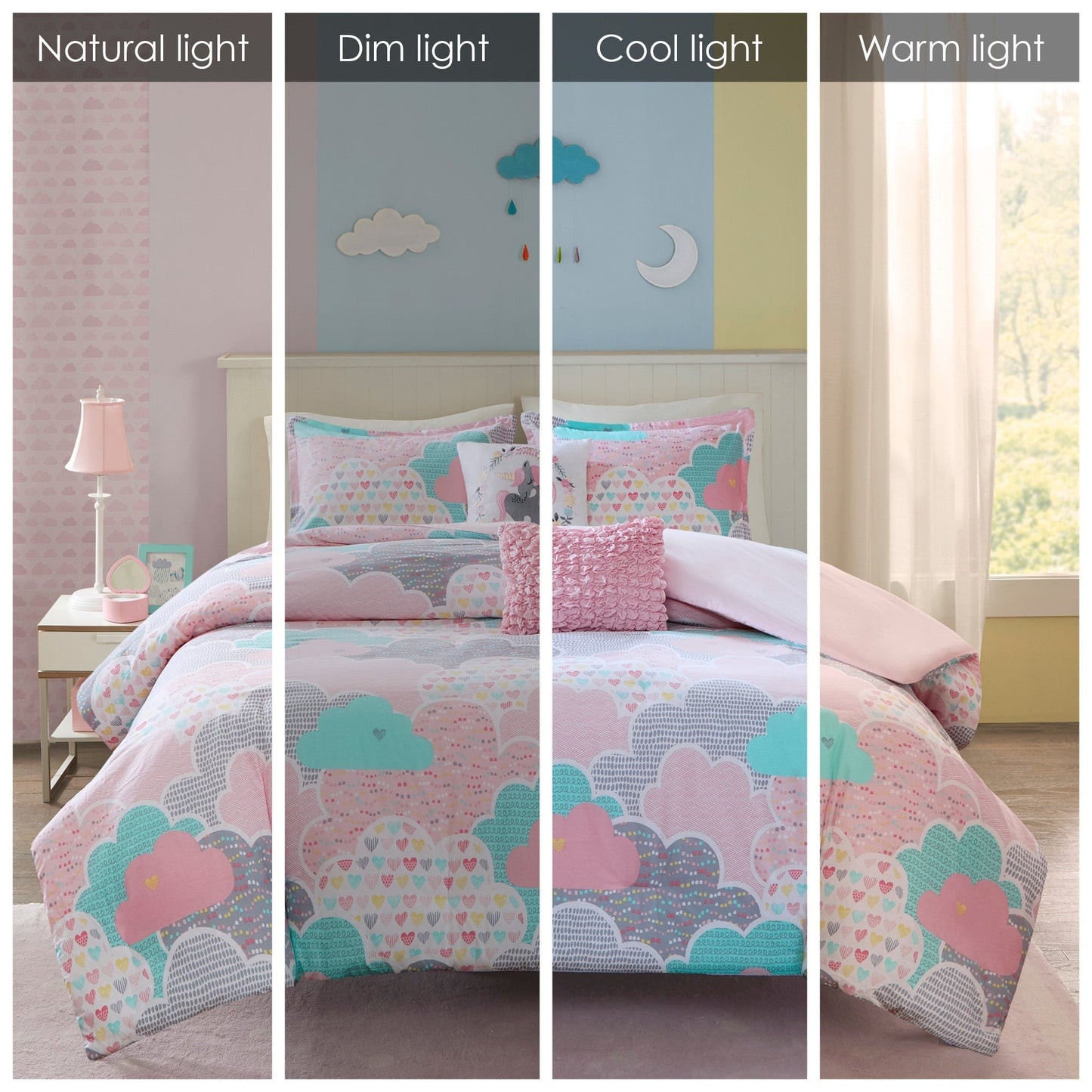 Intelligent Design Kids Bliss Pink Cotton Printed 5-piece Duvet Cover Set