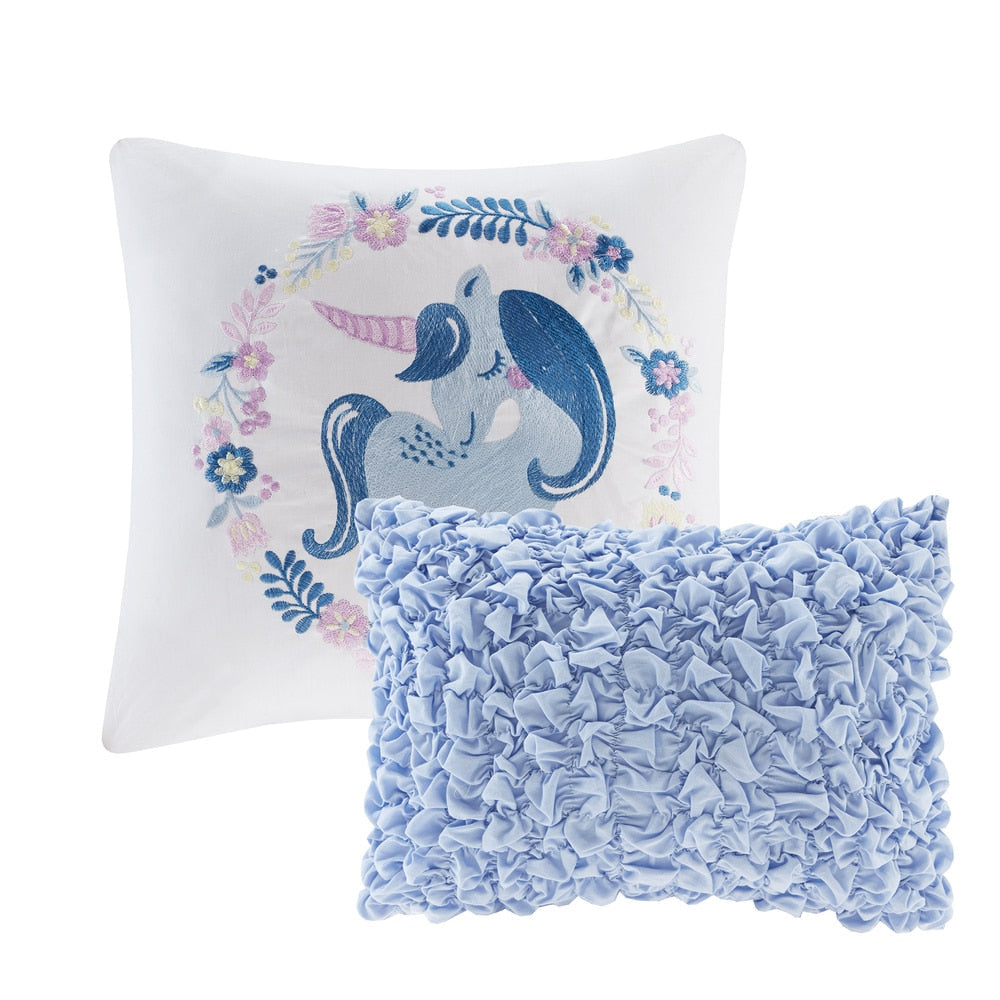 Intelligent Design Kids Bliss Blue Cotton Printed Comforter Set