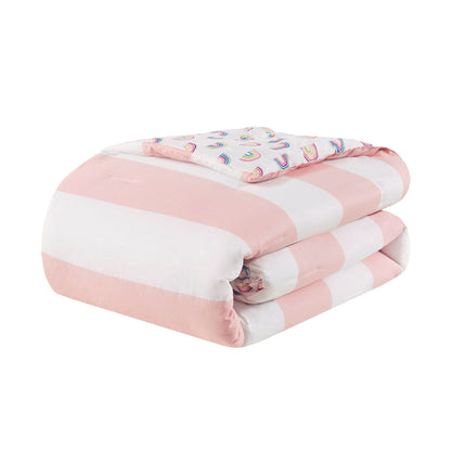 Intelligent Design Kids Dakota Cotton Cabana Stripe Reversible Comforter Set