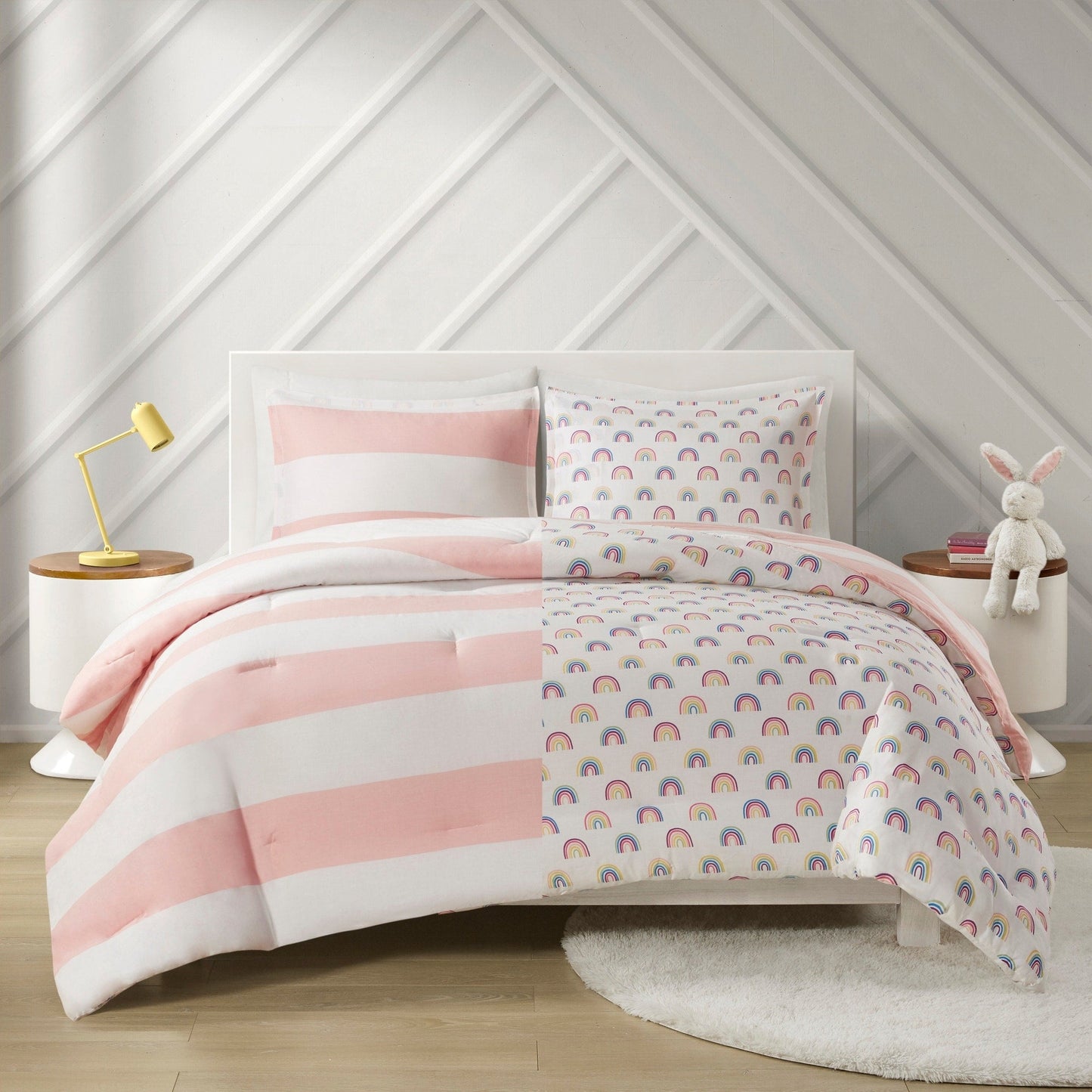 Intelligent Design Kids Dakota Cotton Cabana Stripe Reversible Comforter Set