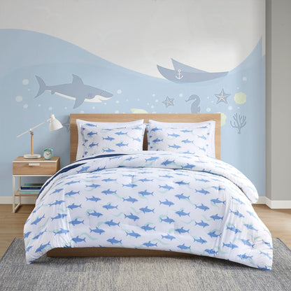 Intelligent Design Kids Dakota Cotton Cabana Stripe Reversible Comforter Set