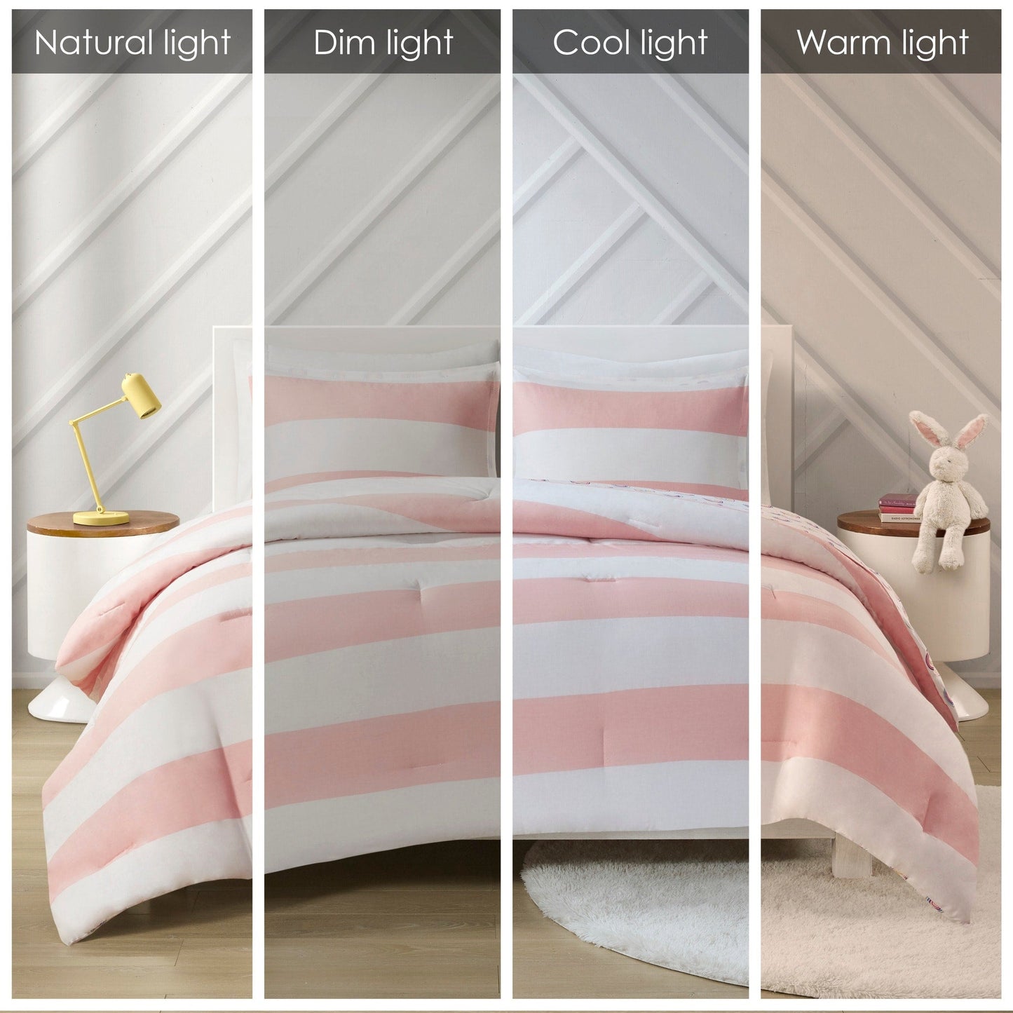 Intelligent Design Kids Dakota Cotton Cabana Stripe Reversible Comforter Set