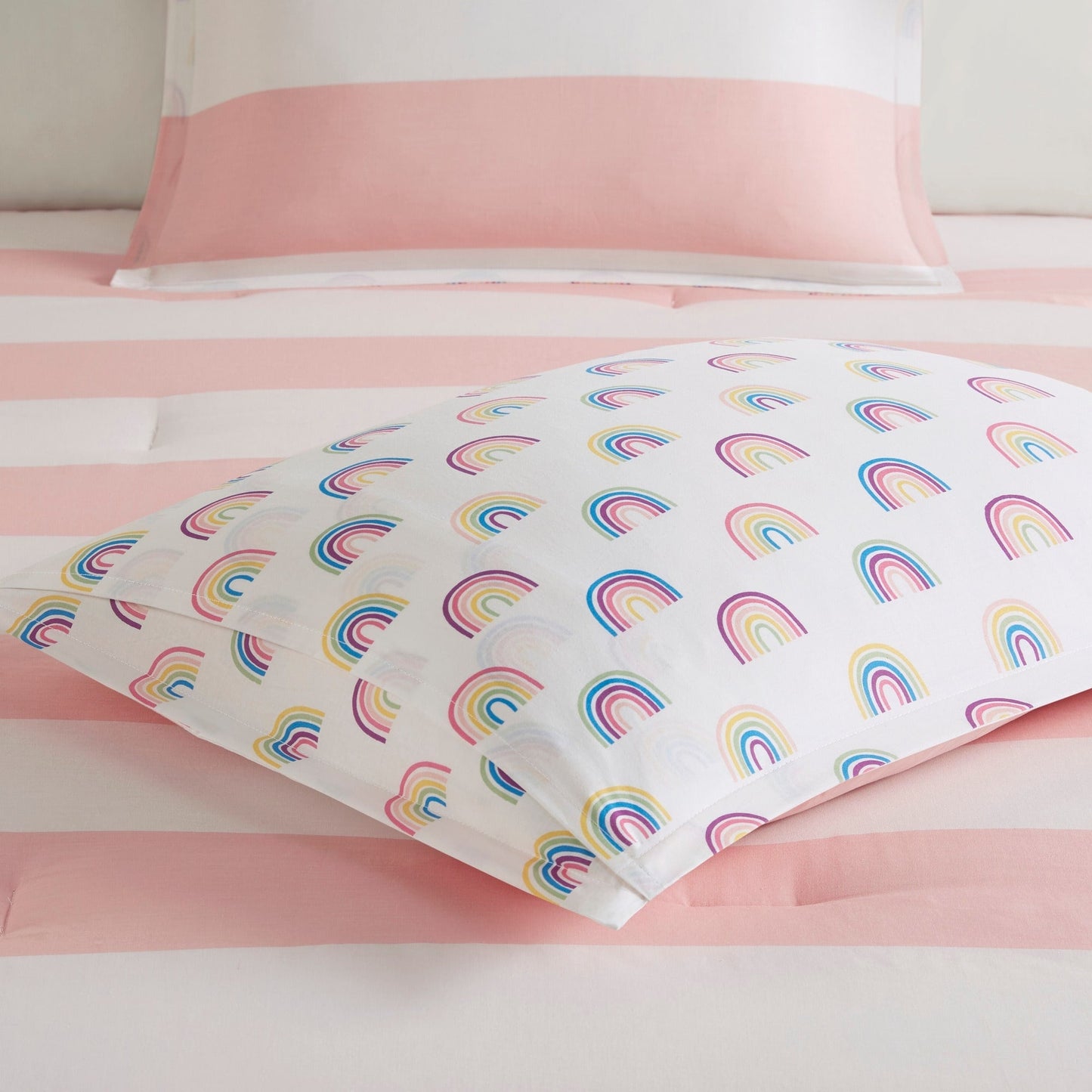 Intelligent Design Kids Dakota Cotton Cabana Stripe Reversible Comforter Set