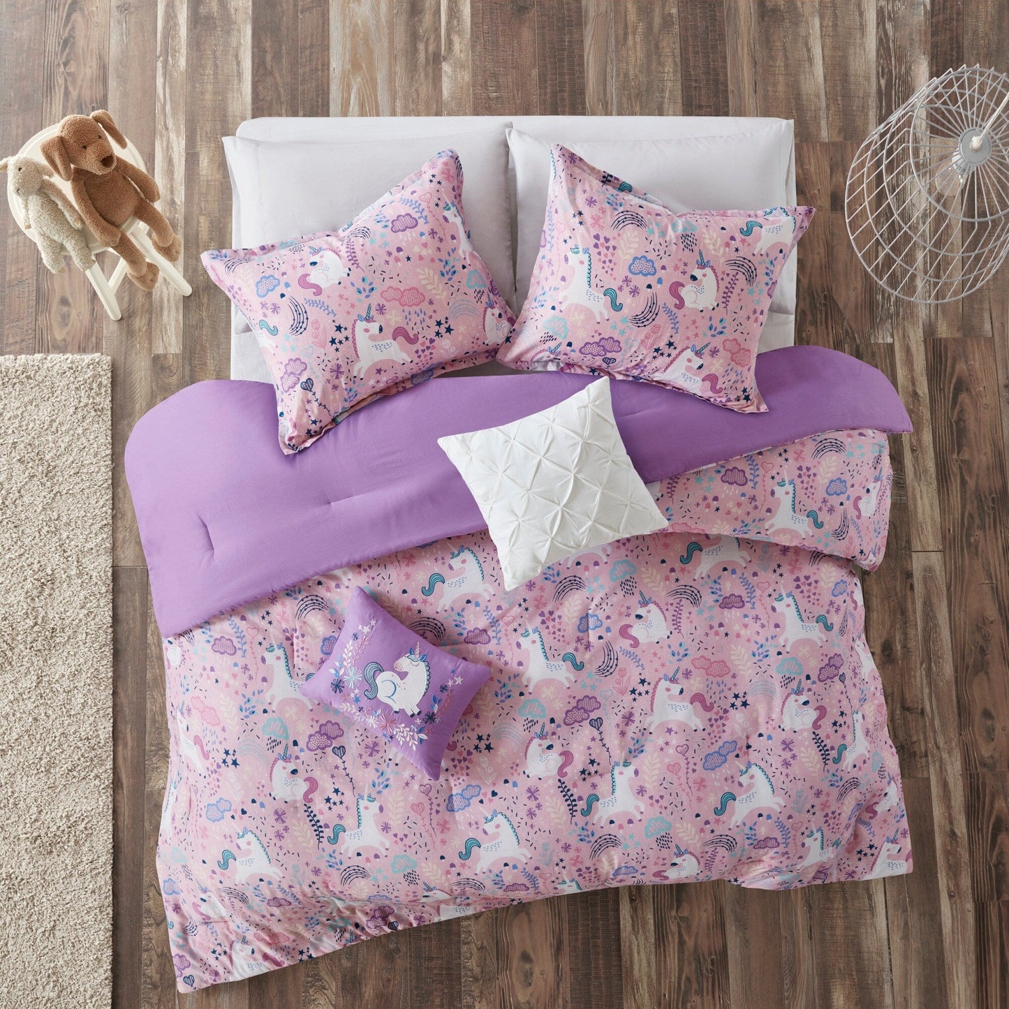 Intelligent Design Kids Ella Unicorn Cotton Comforter Set