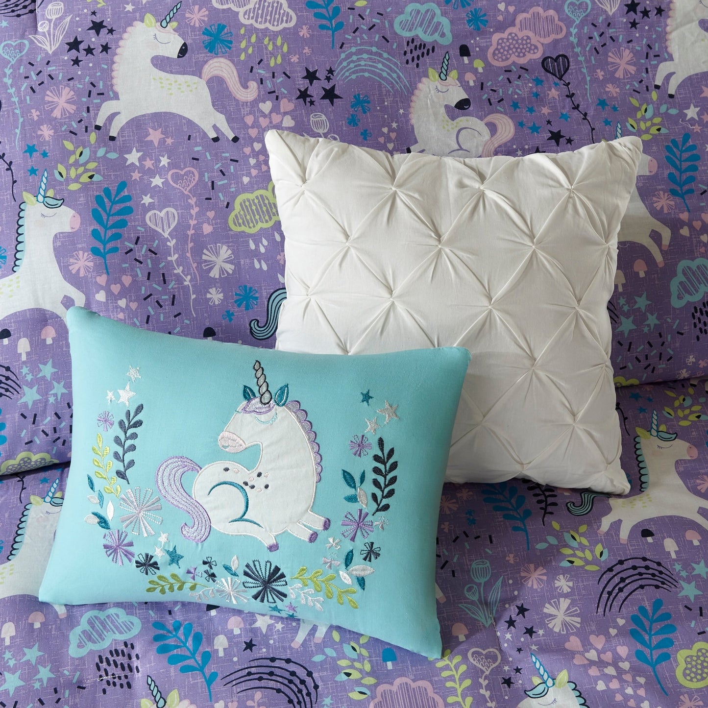 Intelligent Design Kids Ella Unicorn Cotton Comforter Set